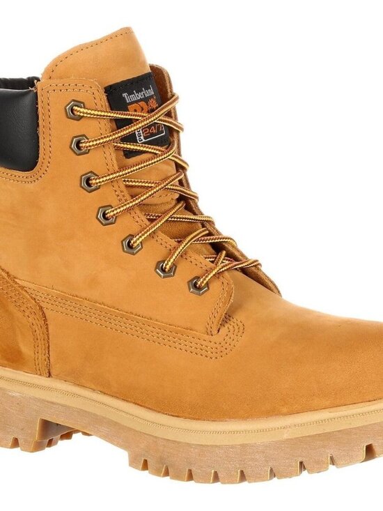 Timberland Pro Soft Toe Waterproof Work Boots Wheat Nubuck Leather Men 7 Utility - Picture 2 of 13